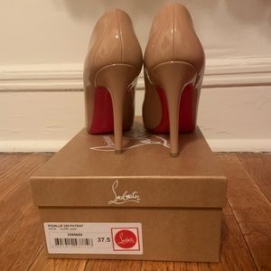 Christian Louboutin Nude Patent Pigalles 100